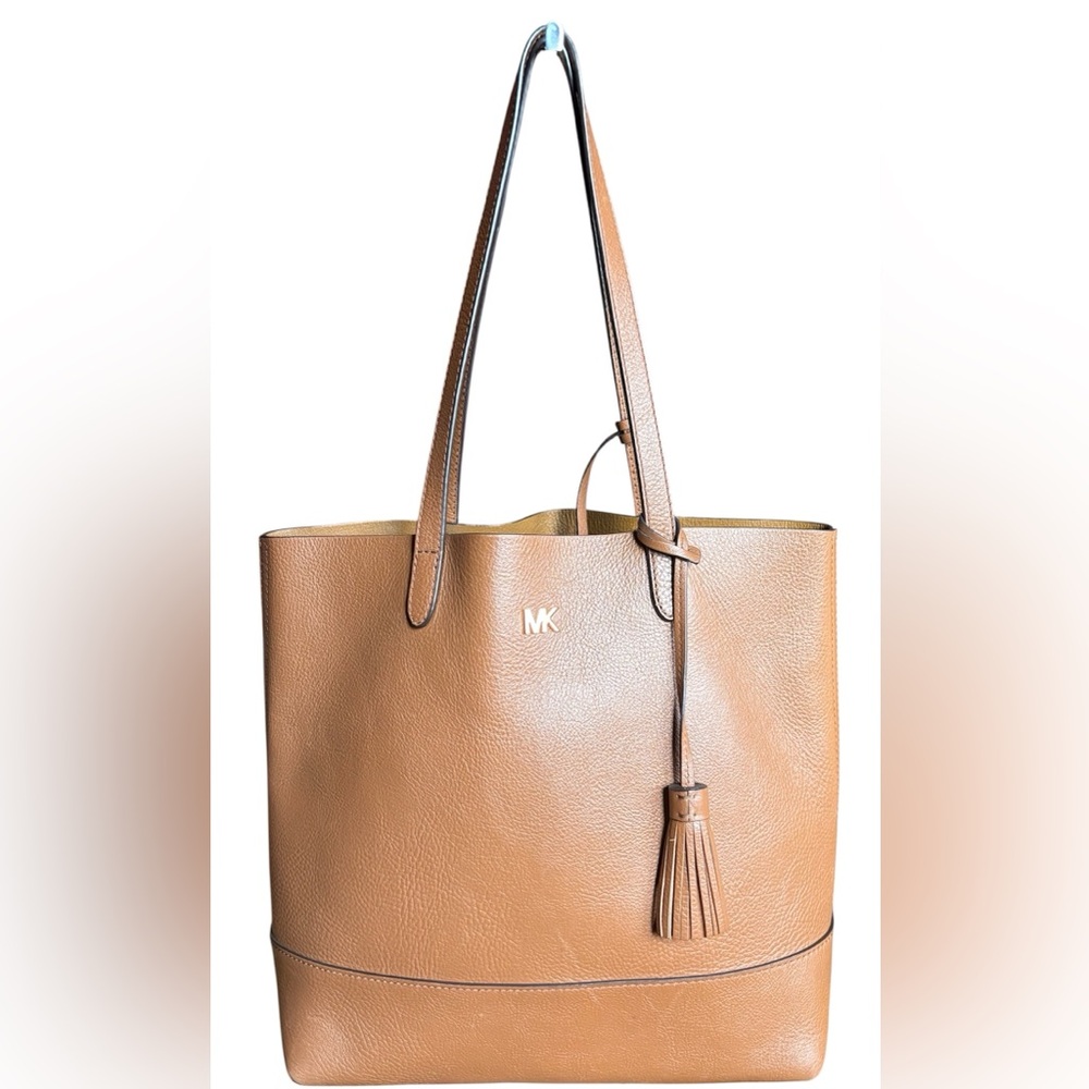 Michael Kors Brown Leather Tote with Tassel